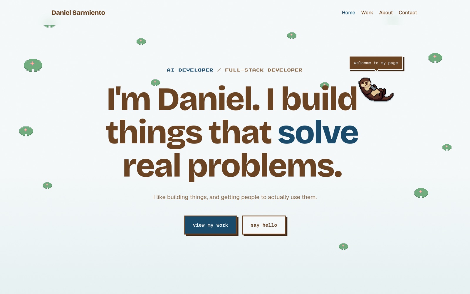 Daniel personal portfolio website